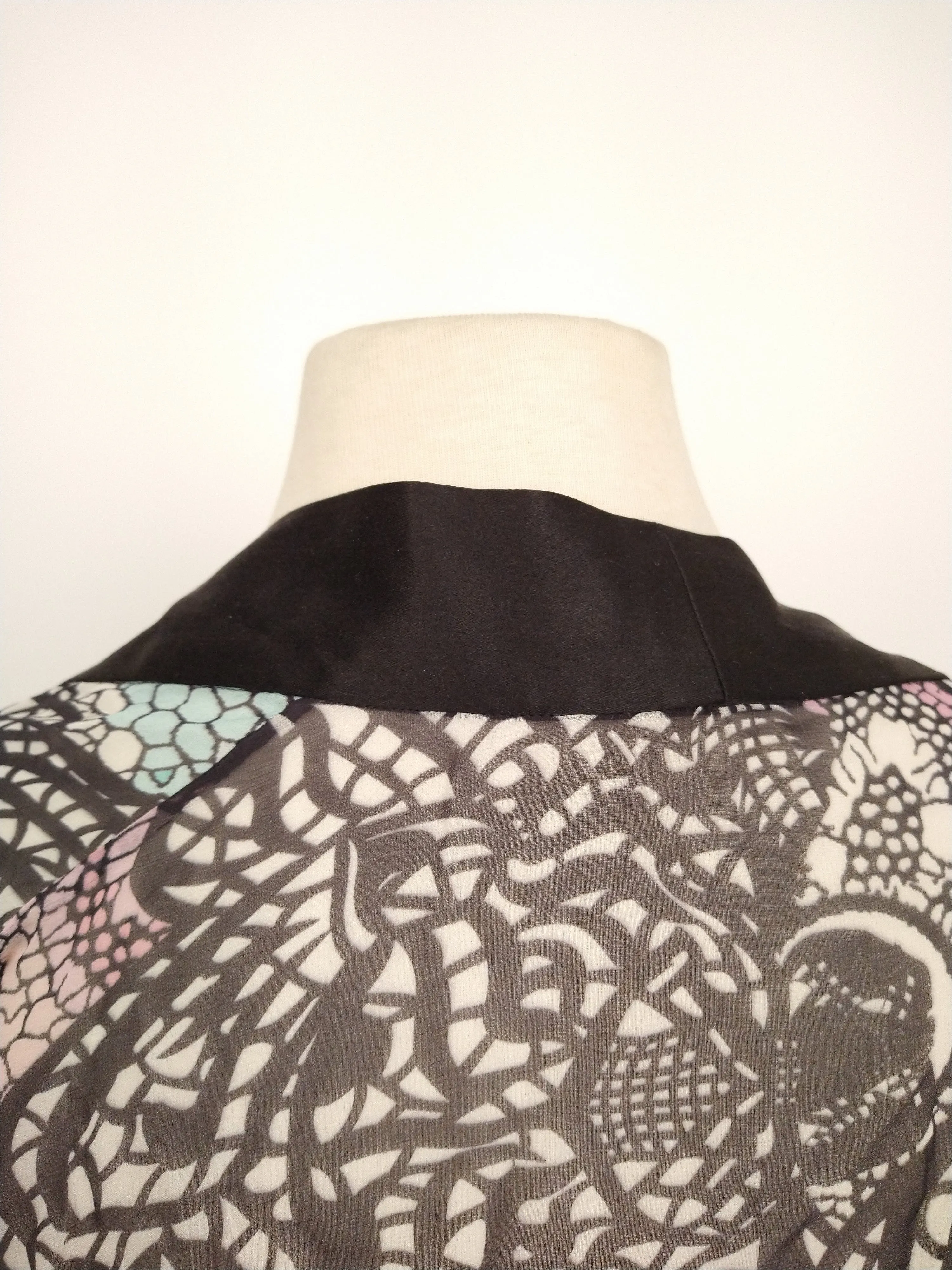 00's Sheer Abstract Tiger Silk Bolero by Matthew Williamson