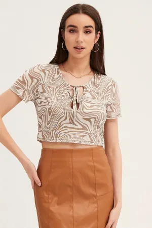 Abstract Print Top Mesh