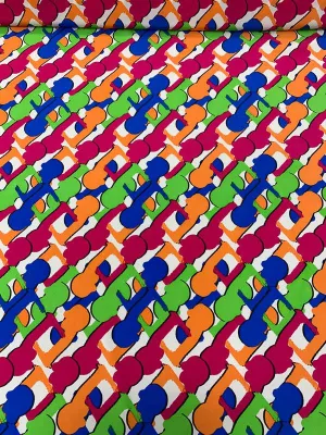 Abstract Printed Silk Crepe de Chine - Multicolor