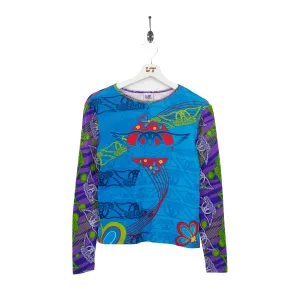 Aerosmith Multi Abstract Print Long Sleeve Tee