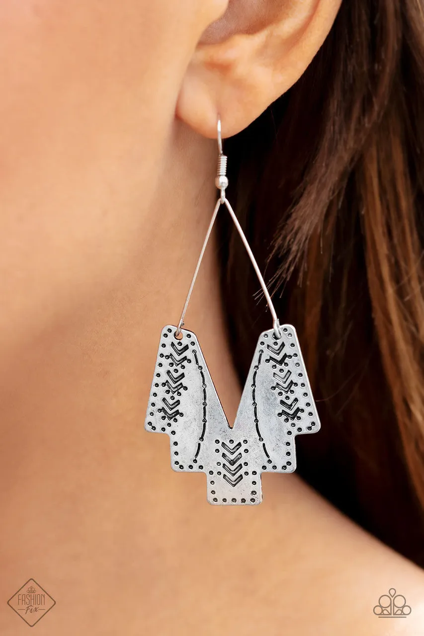 Arizona Adobe Silver Paparazzi Earrings