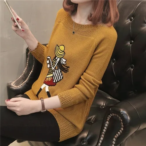 Autumn Winter For Womens Cashmere Sweater Thick Fashion Loose