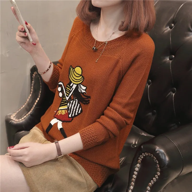 Autumn Winter For Womens Cashmere Sweater Thick Fashion Loose