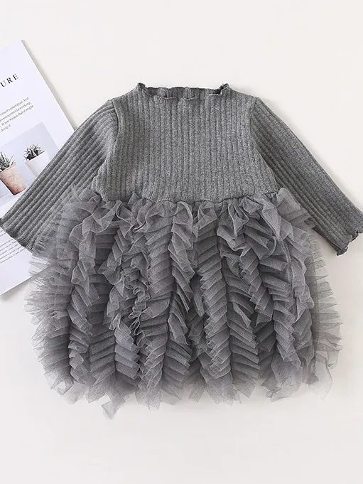 Baby Ruffles and More Ruffles Sweater Dress