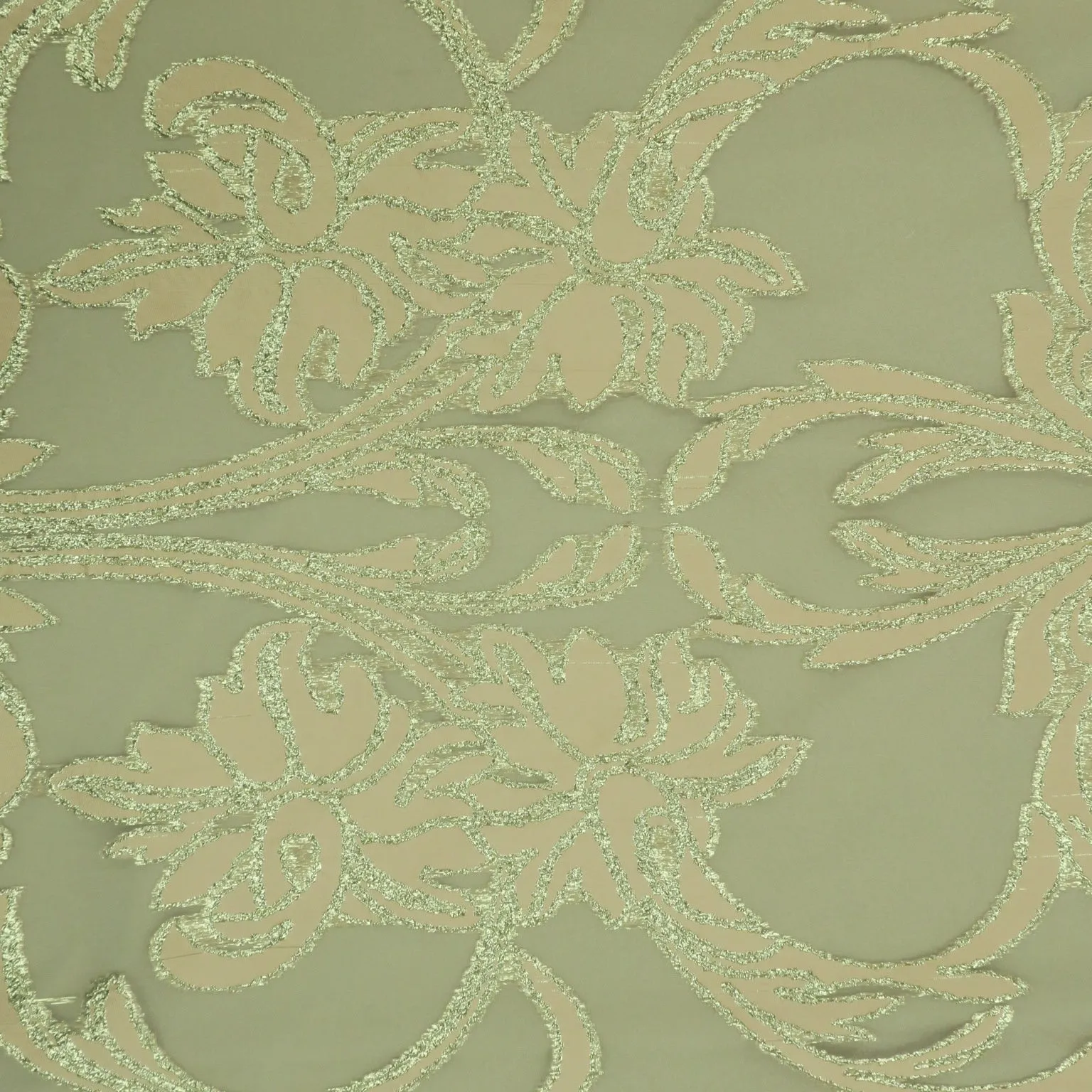 Beige and Gold Abstract Textured Brocade Fabric