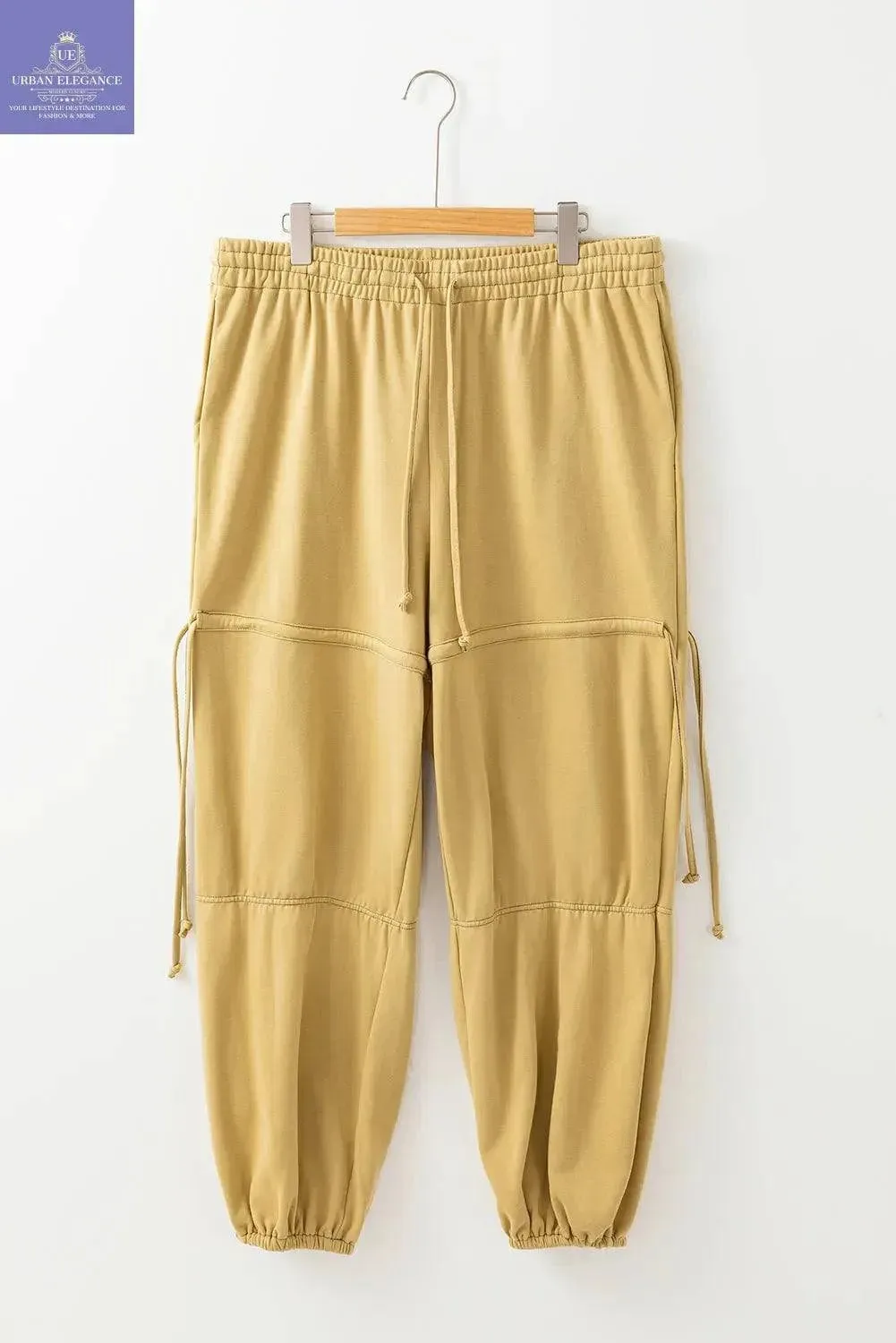 Beige High Waist Plus Size Pants