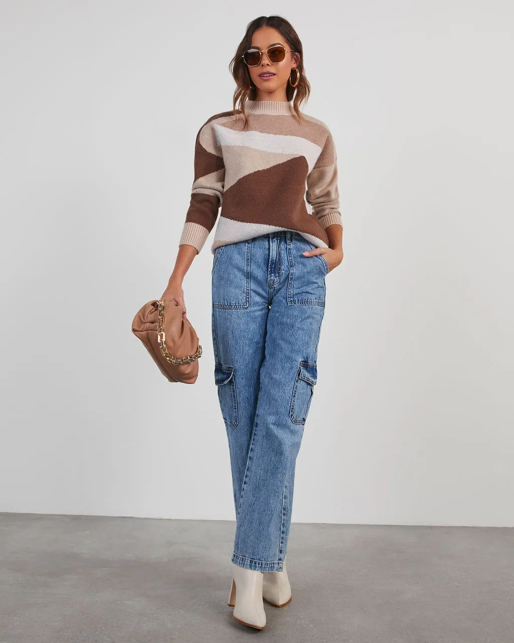 Caputo Abstract Colorblock Sweater