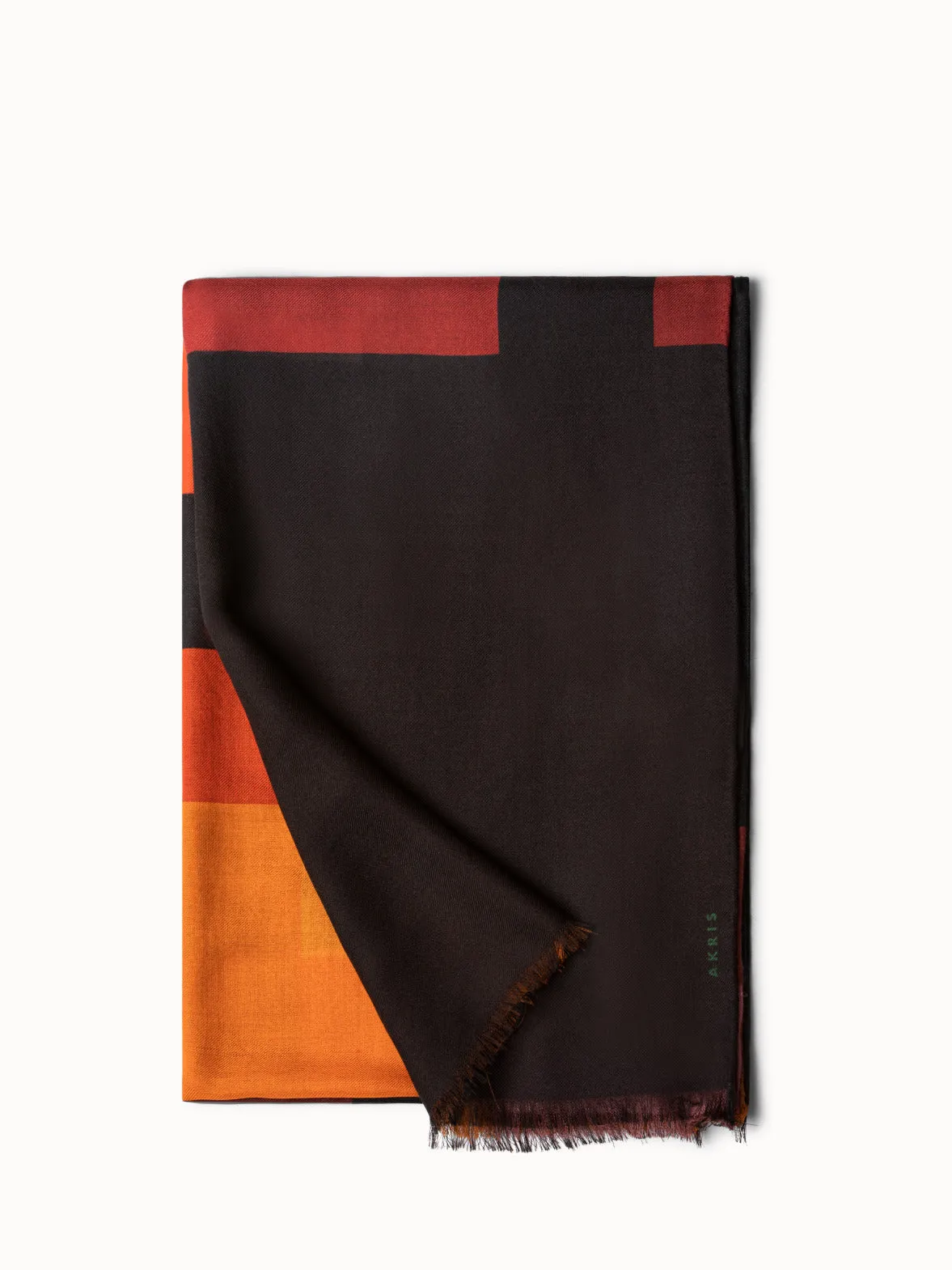 Cashmere Silk Interior Abstract Print Scarf