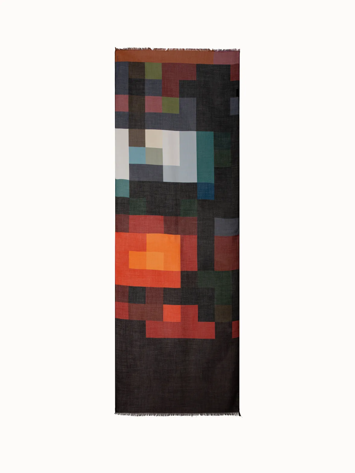 Cashmere Silk Interior Abstract Print Scarf