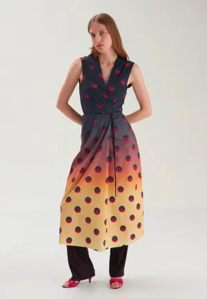 Closed Wrap Dress - Gradient Spot