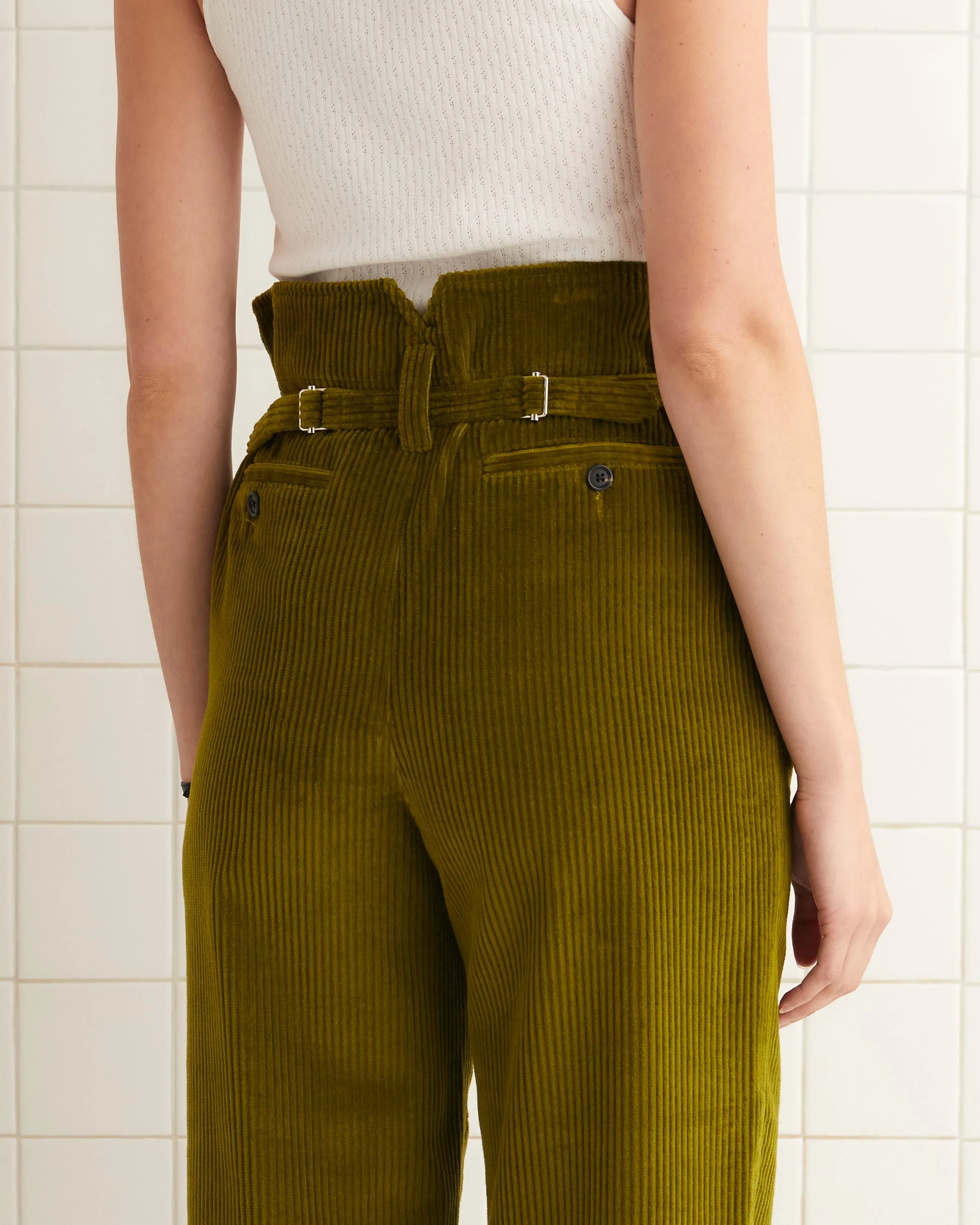 Corduroy Shakey Trousers - Olive