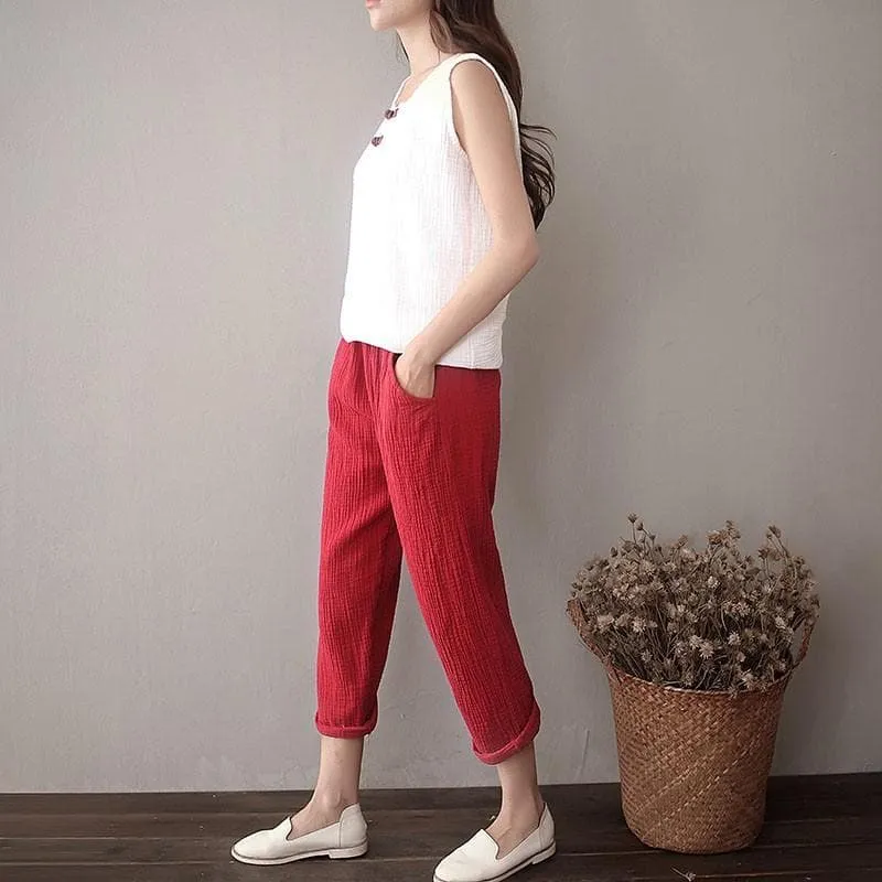 Cotton And Linen Pants | Zen