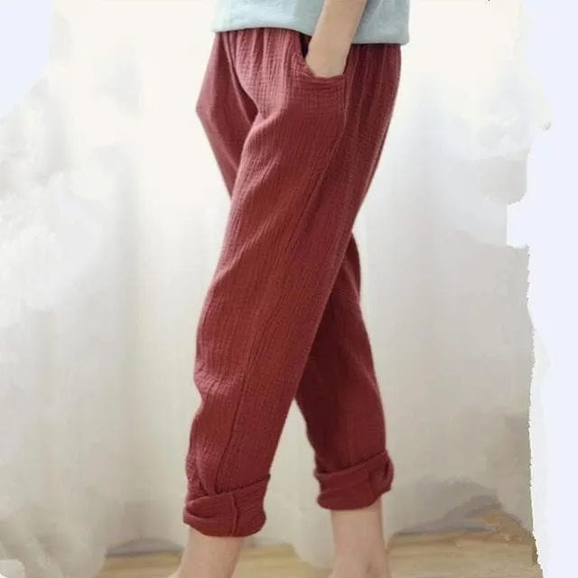 Cotton And Linen Pants | Zen