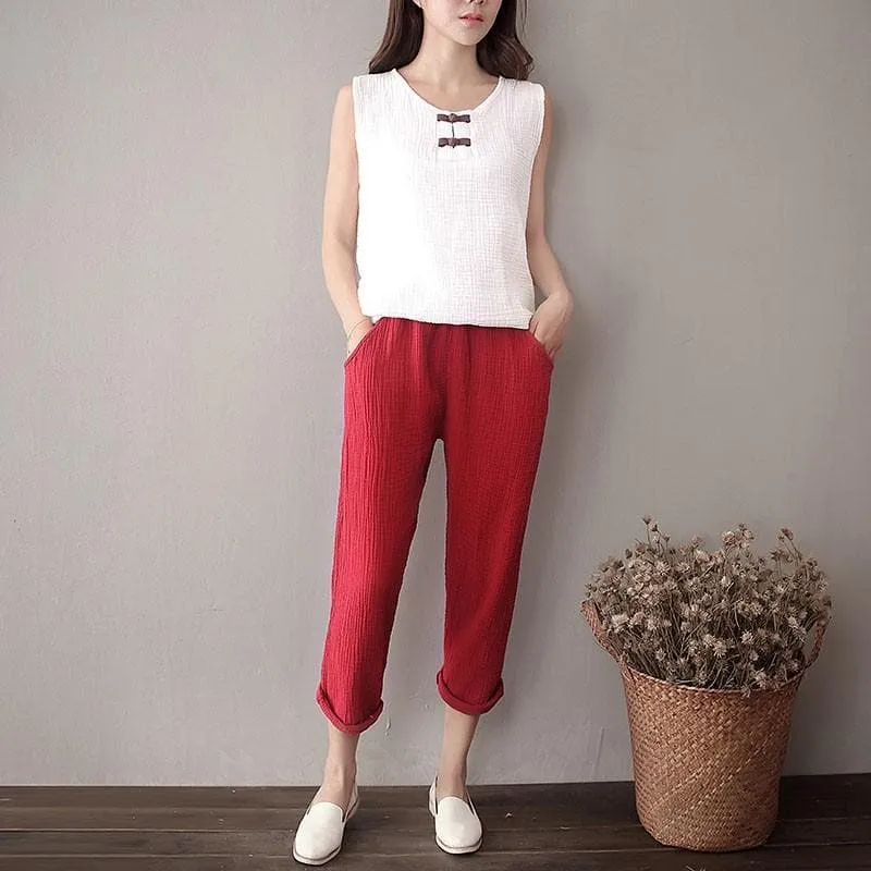 Cotton And Linen Pants | Zen