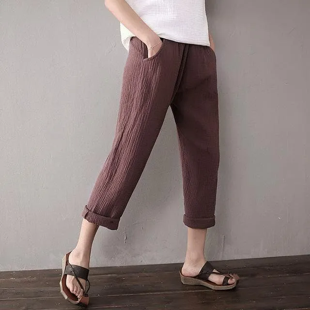 Cotton And Linen Pants | Zen