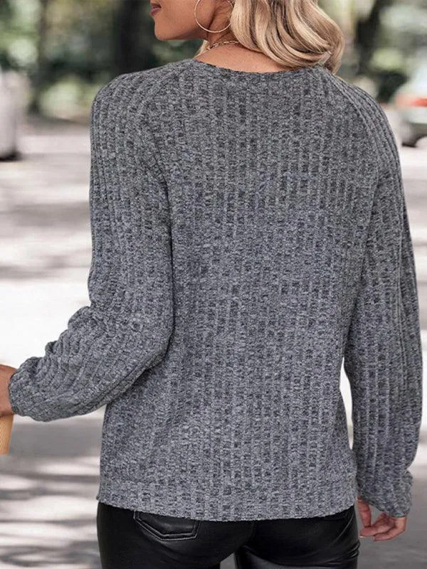 Cozy Elegance Women's Essential Solid Knit Sweater - Timeless Style