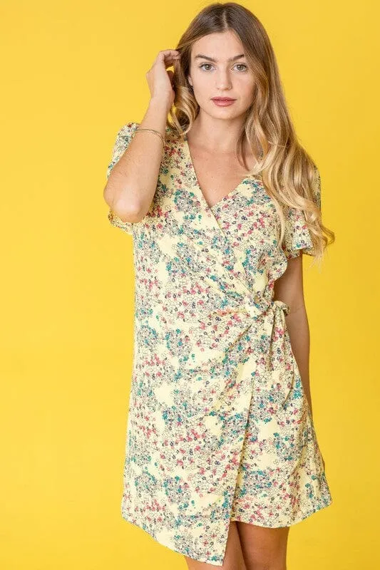 Ditsy Floral Wrap Dress