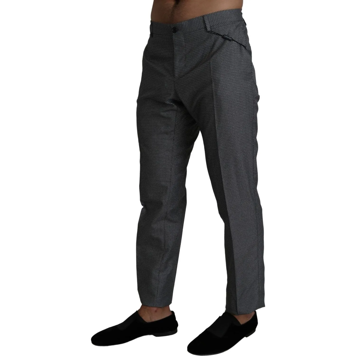 Dolce & Gabbana Elegant Gray Slim Fit Dress Trousers