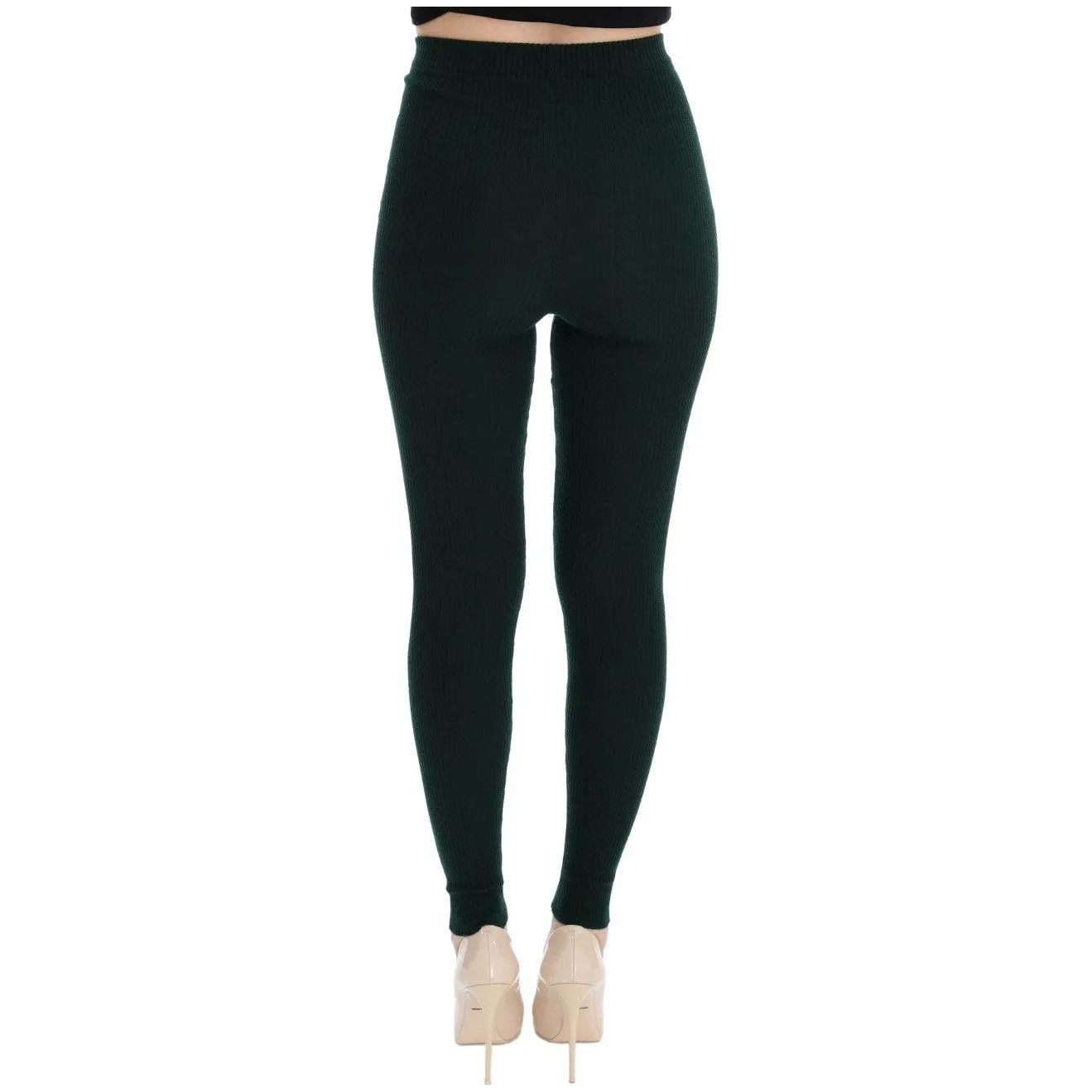 Dolce & Gabbana Elegant High Waist Green Wool Tights