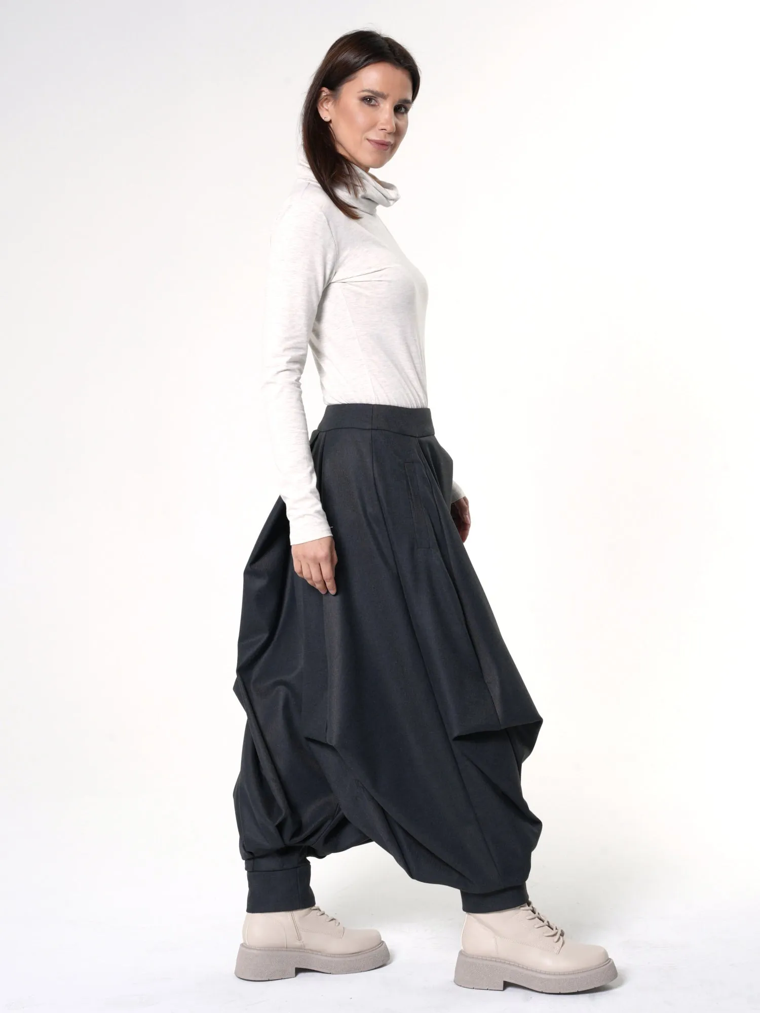 Draped Harem Pants