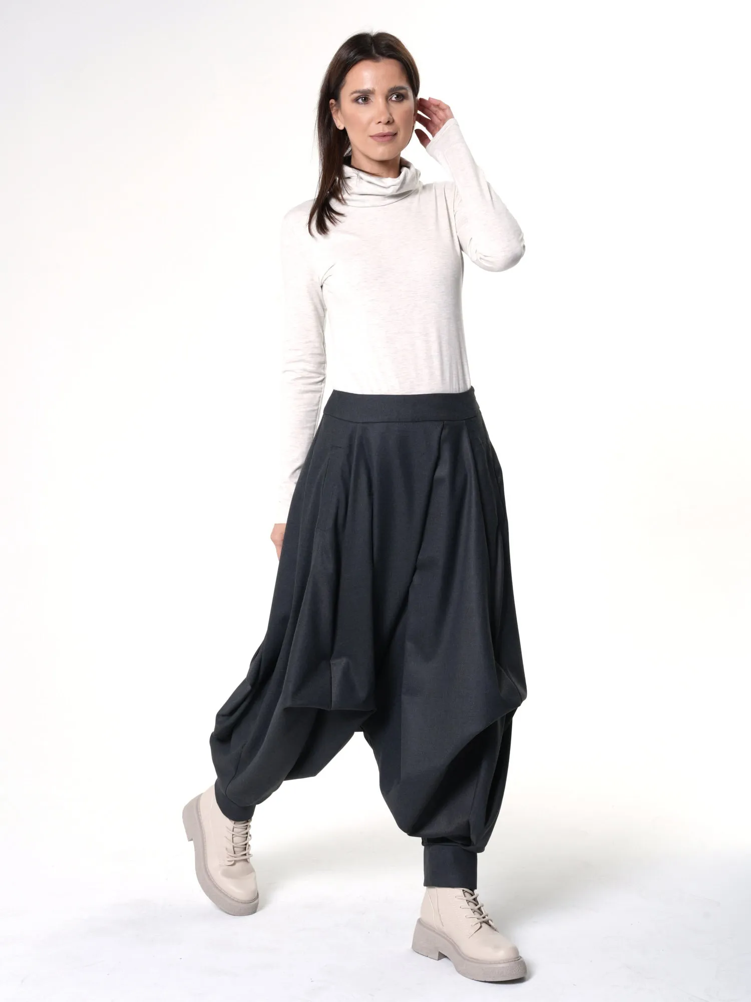 Draped Harem Pants