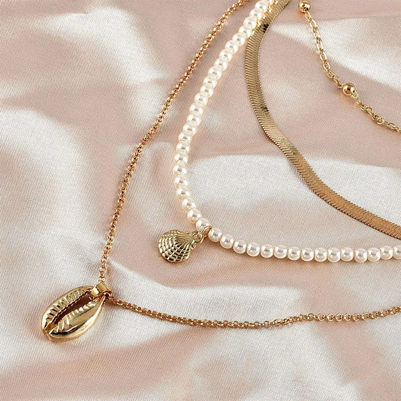 Faux Pearl Snake Necklaces Collection