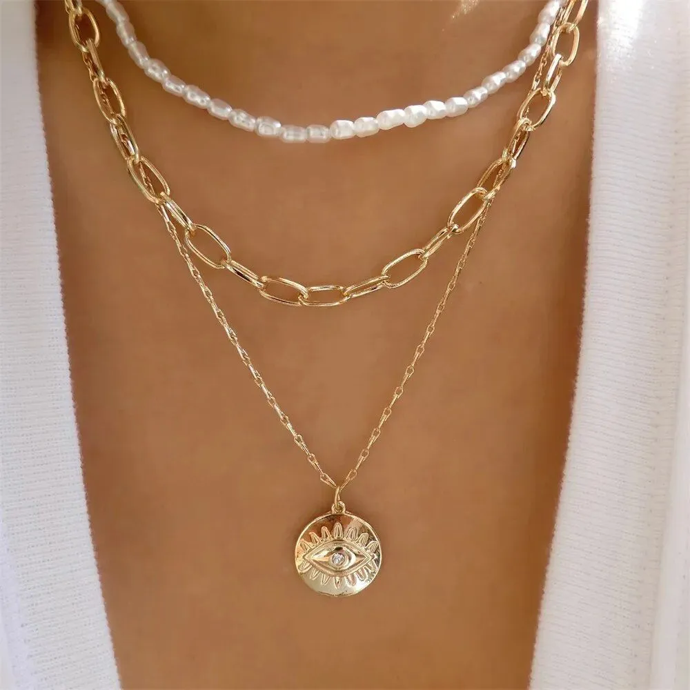 Faux Pearl Snake Necklaces Collection