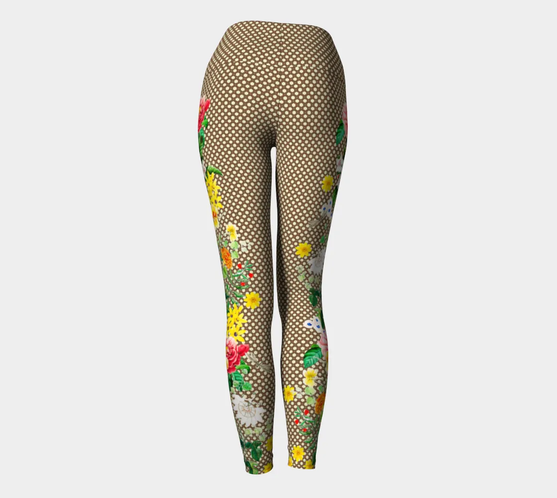 Floral Accented Yoga Leggings