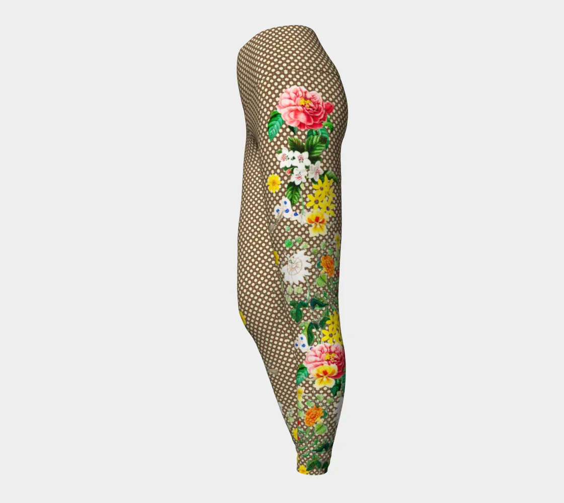 Floral Accented Yoga Leggings