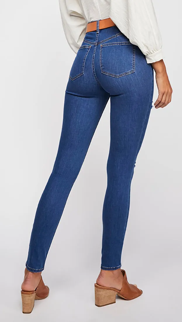 Free People Destroyed Long And Lean Jegging