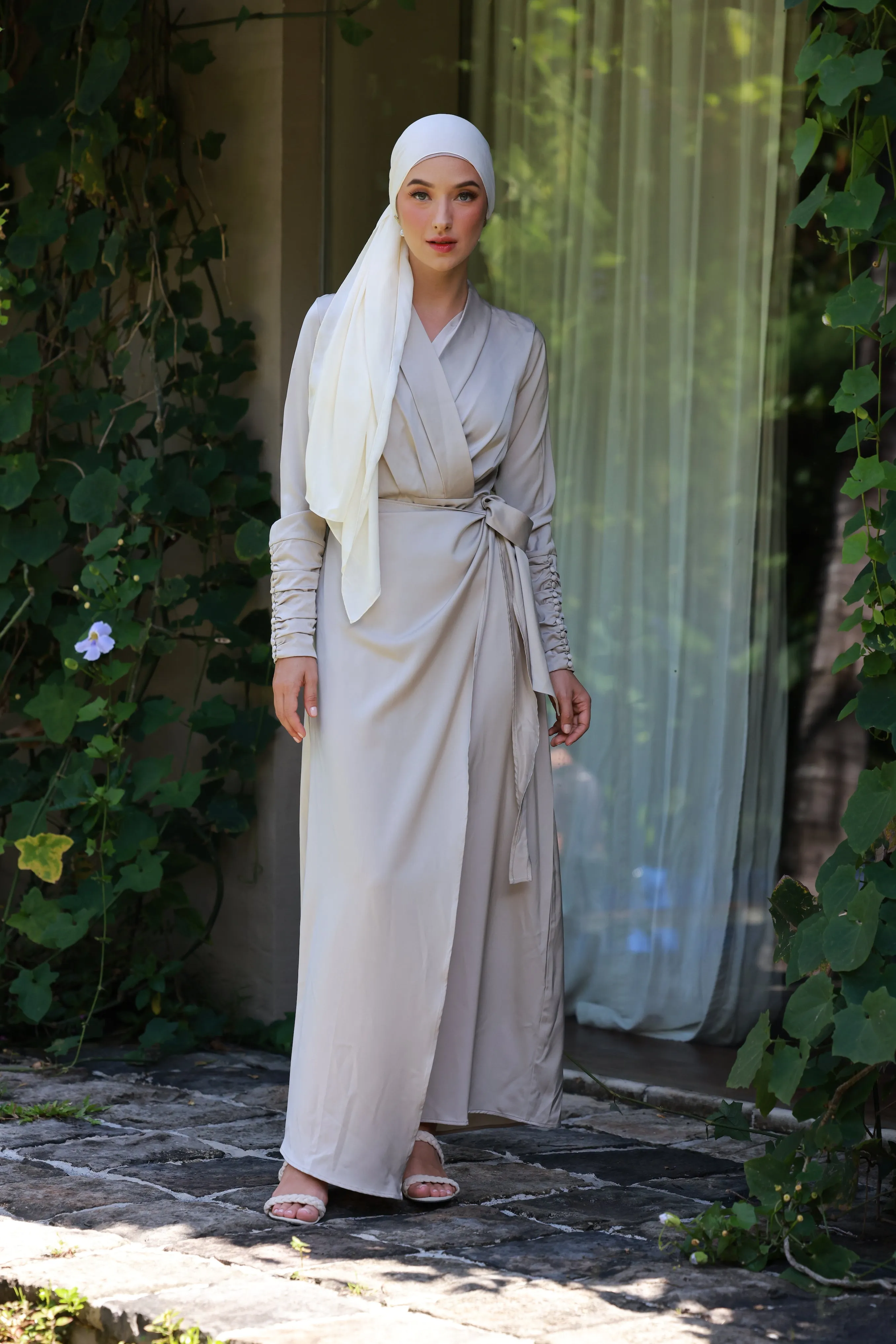 HAYAT TIE DRESS - STONE