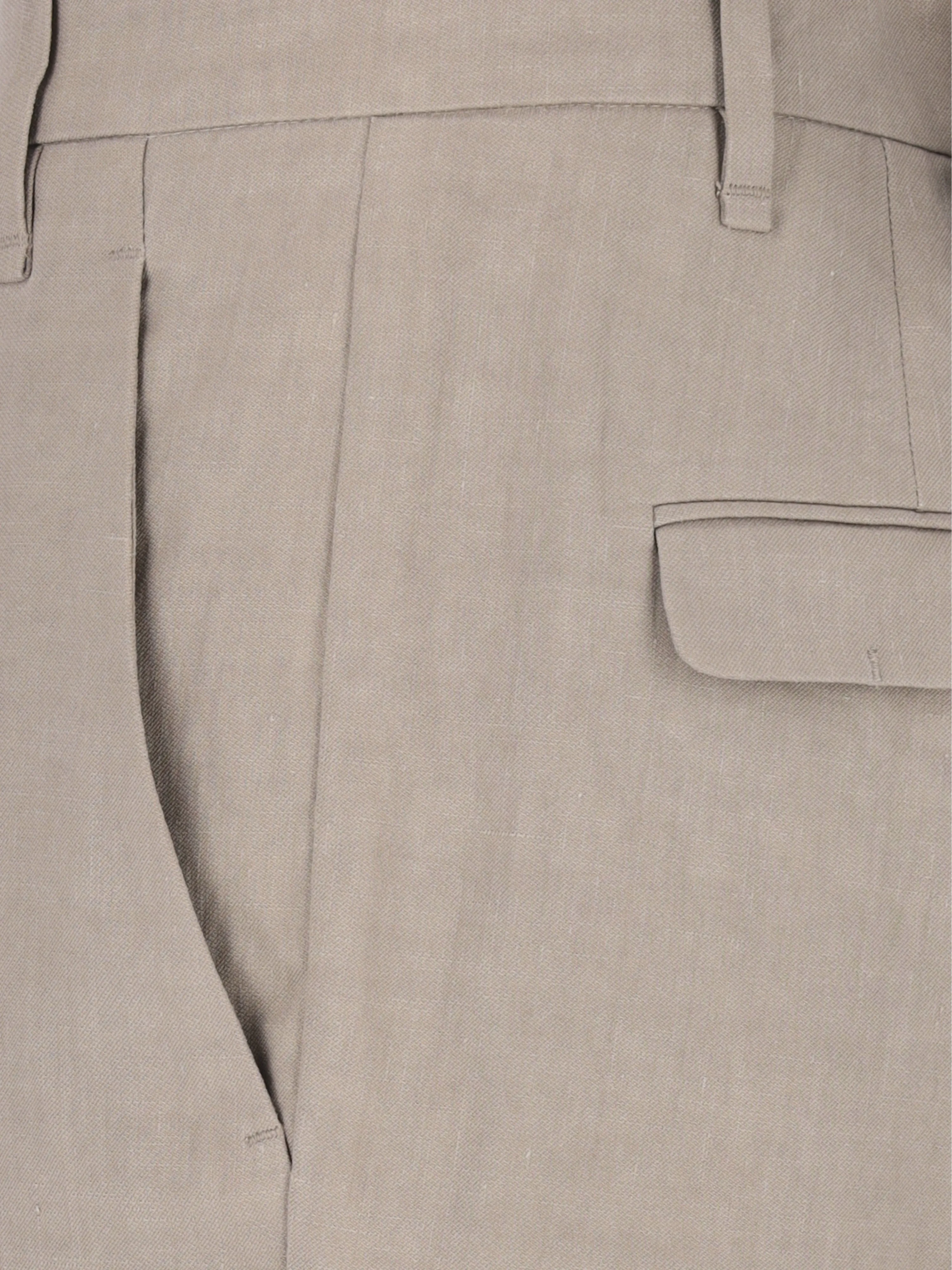 linen and cotton-blend trousers