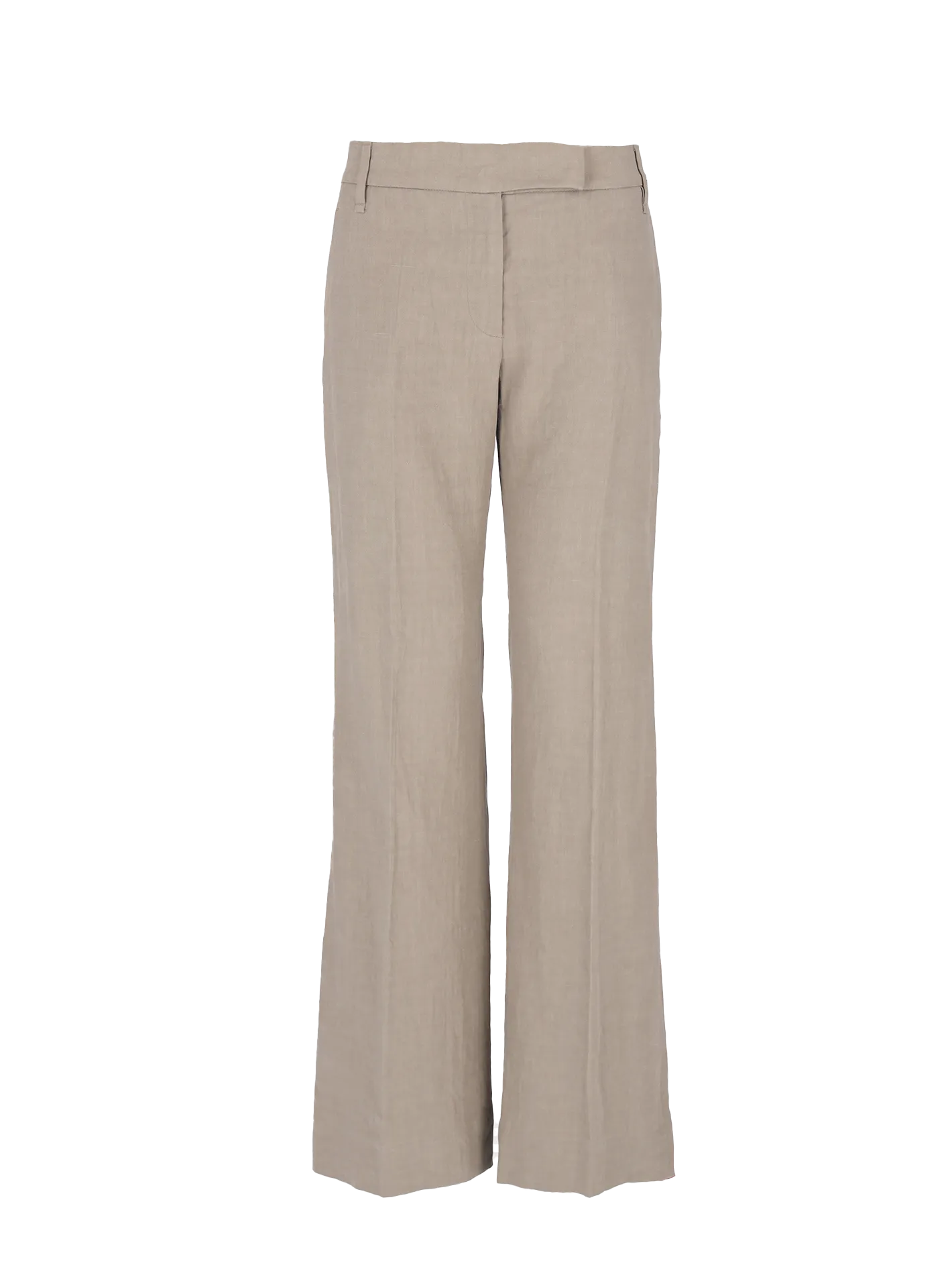 linen and cotton-blend trousers