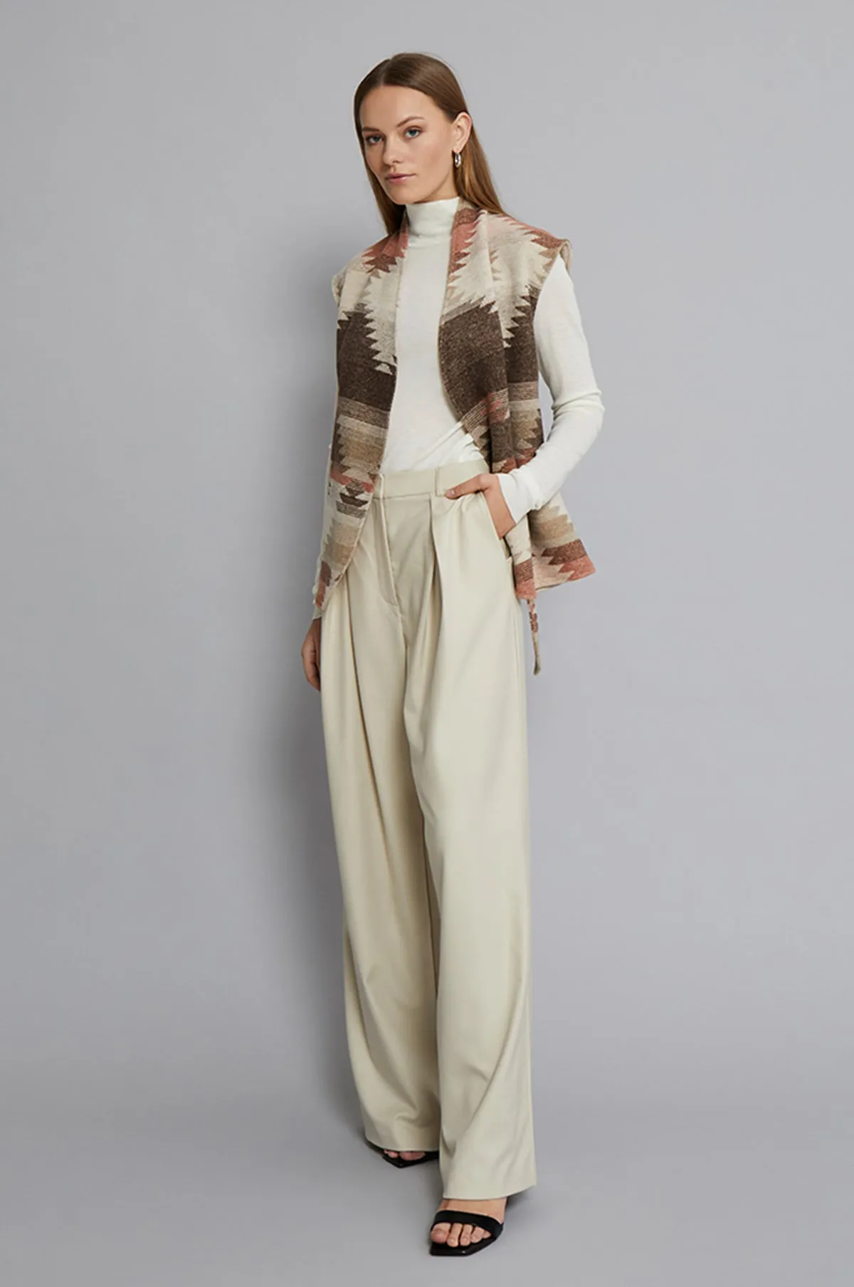 Luka High Waist Wide Leg Pant Light Birch