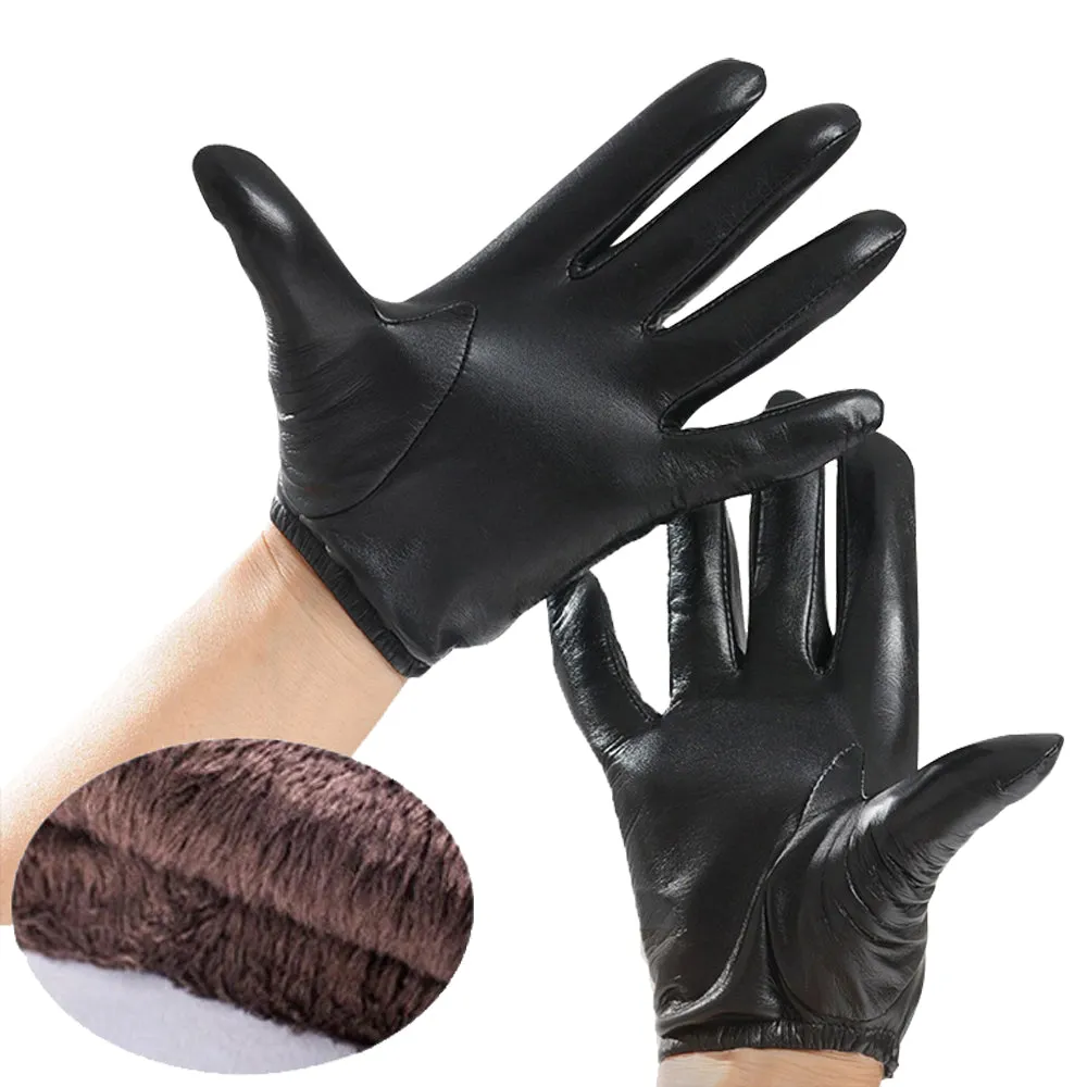 Men Genuine Leather Motorcycle Racing Gloves Touchscreen  Driving Gloves