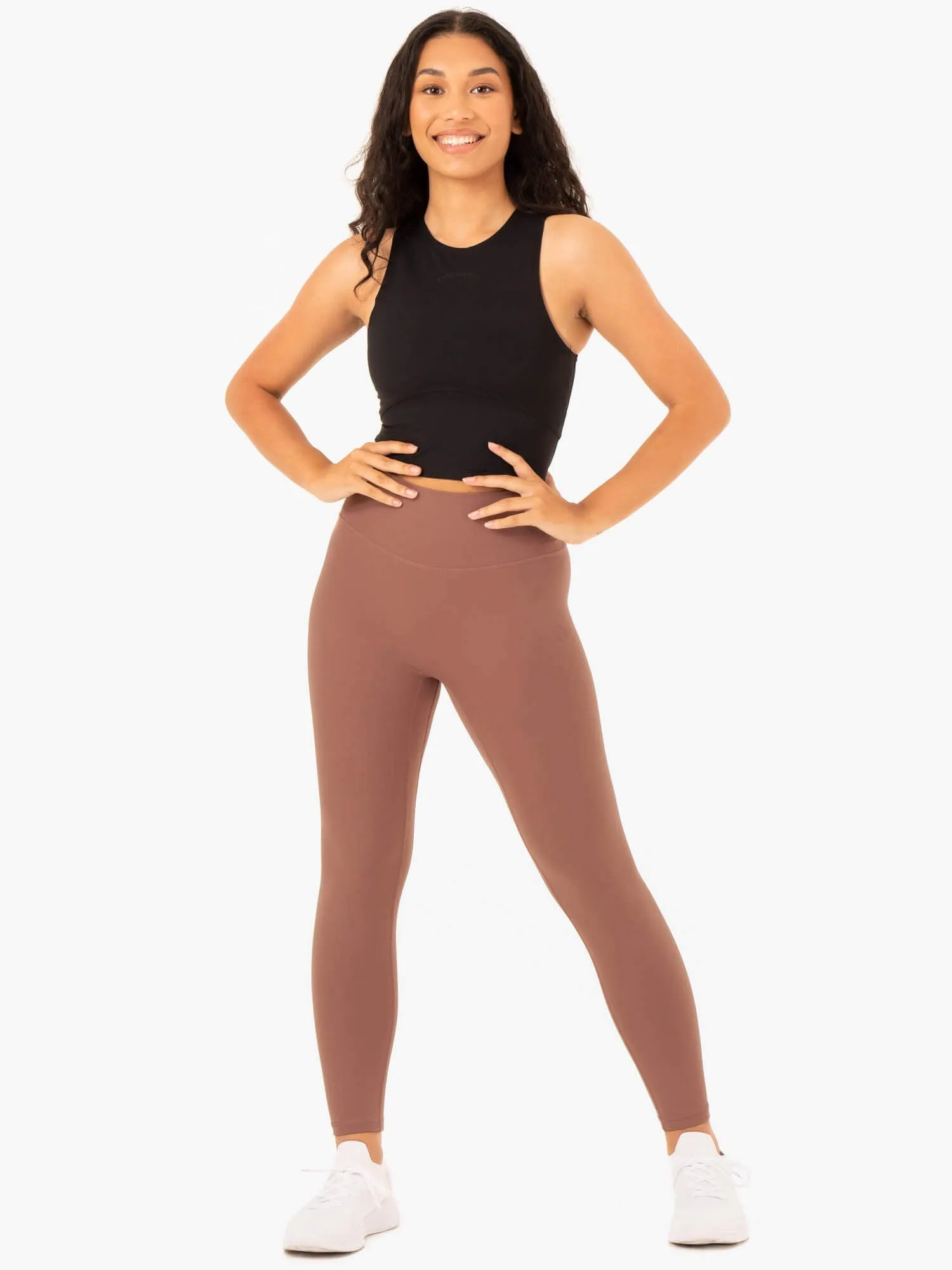 NKD Refine High Waisted Leggings - Mocha