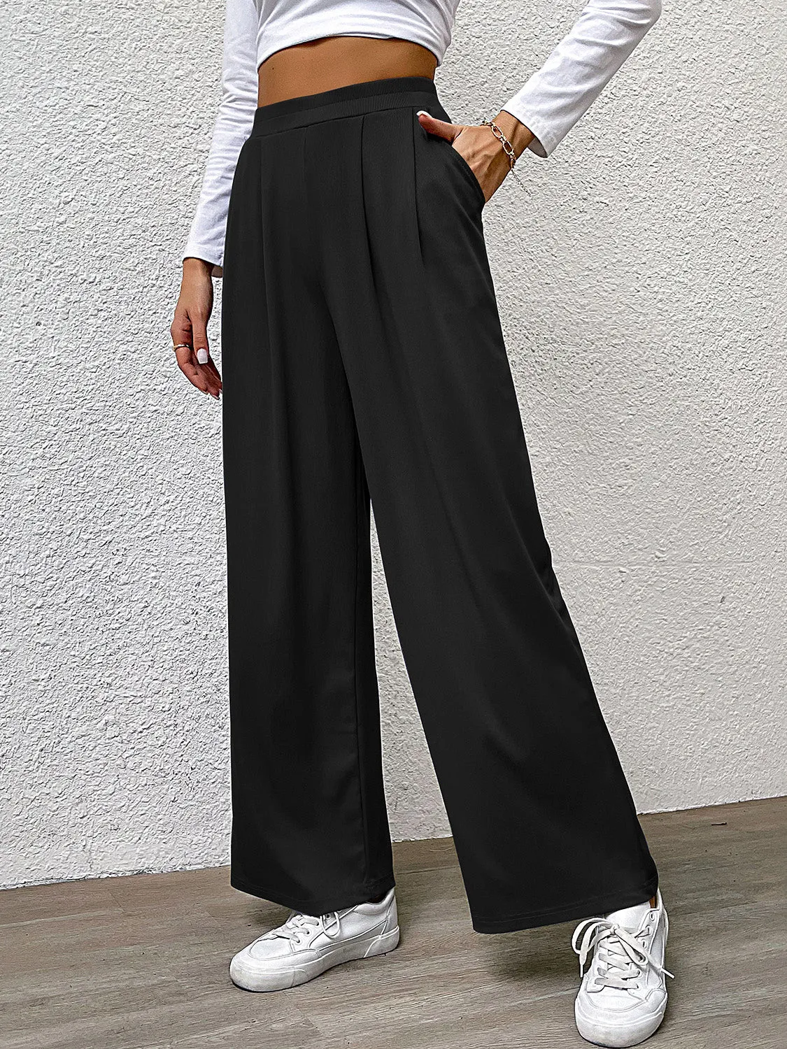 Perfee High Waist Straight Pants