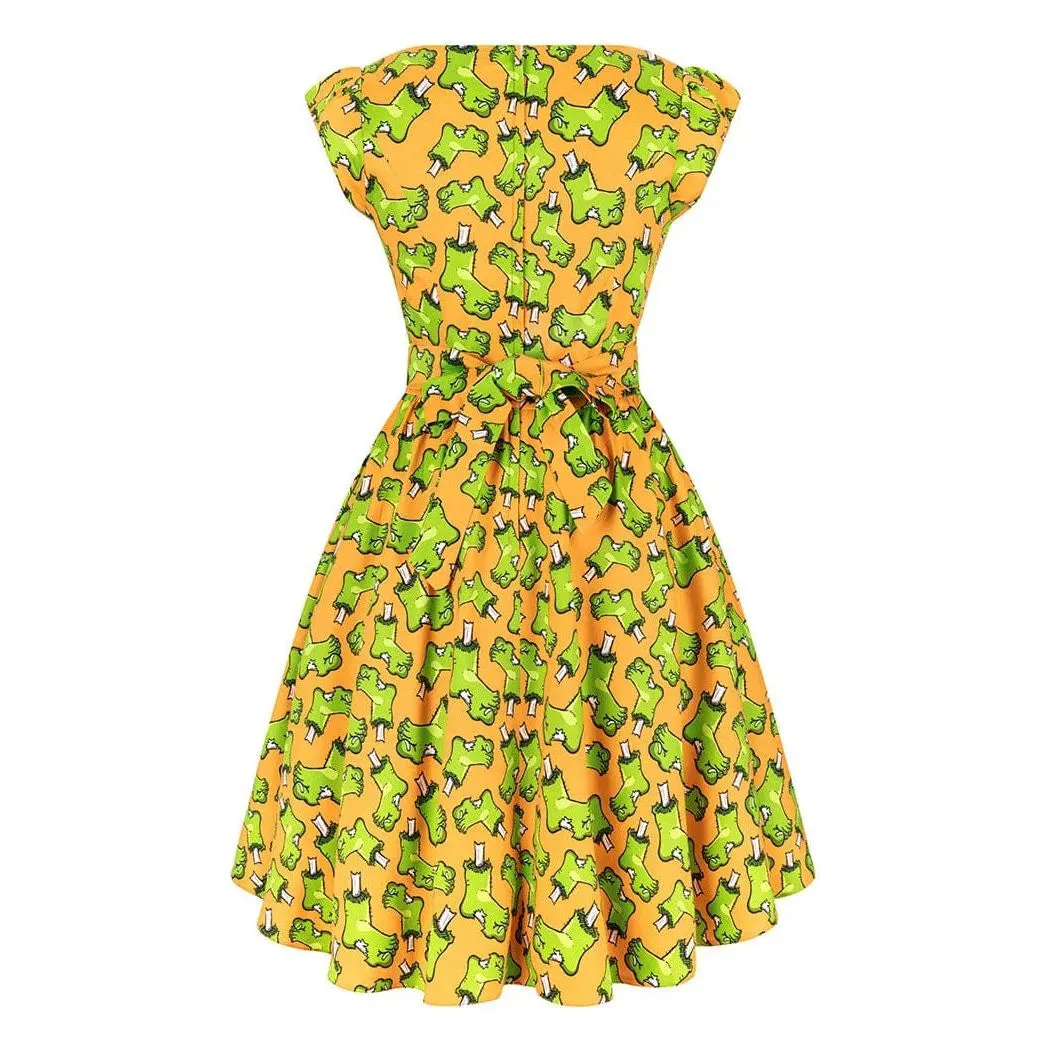 Plus Swing Dress - Frankies Foot Orange