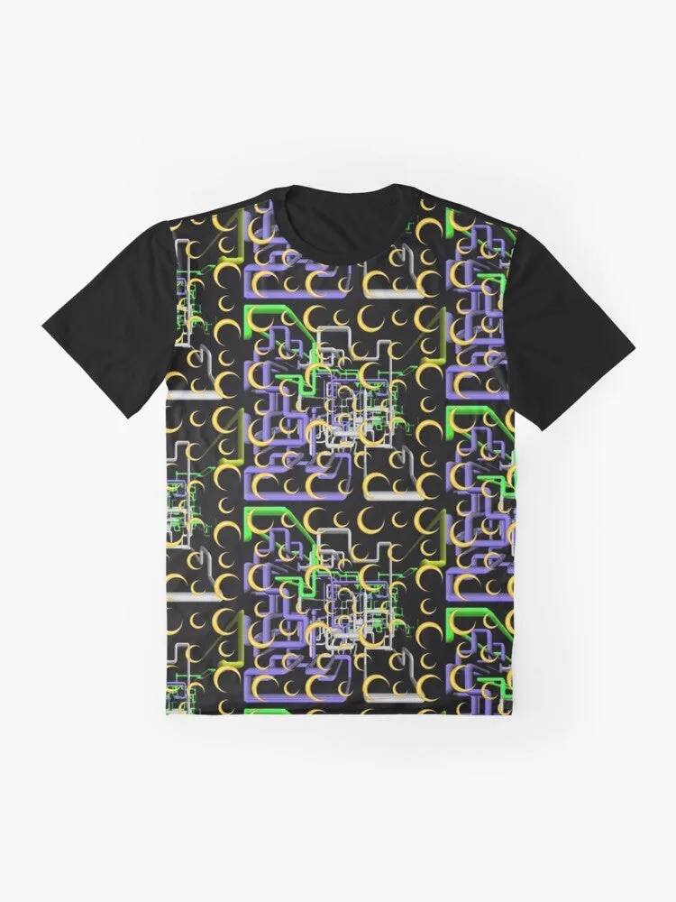 "Dan Flashes Pattern Graphic T-Shirt by Tim Robinson"