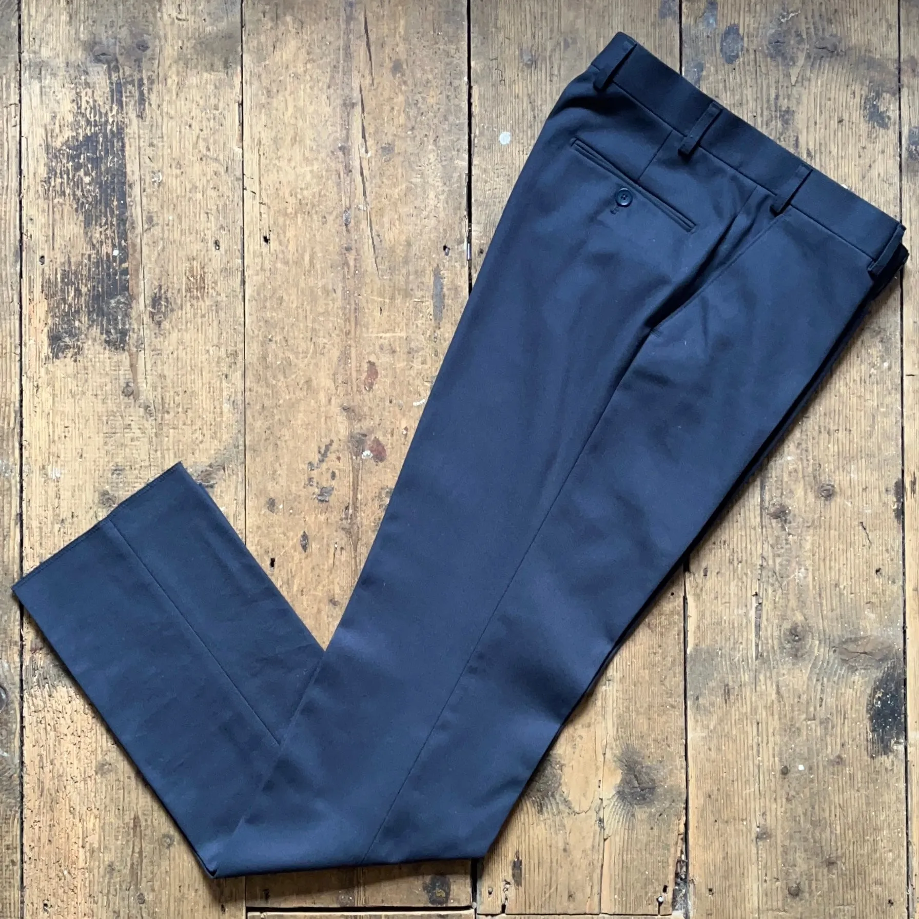 Regent - 'Williams' Trouser - Navy Blue Cavalry Twill