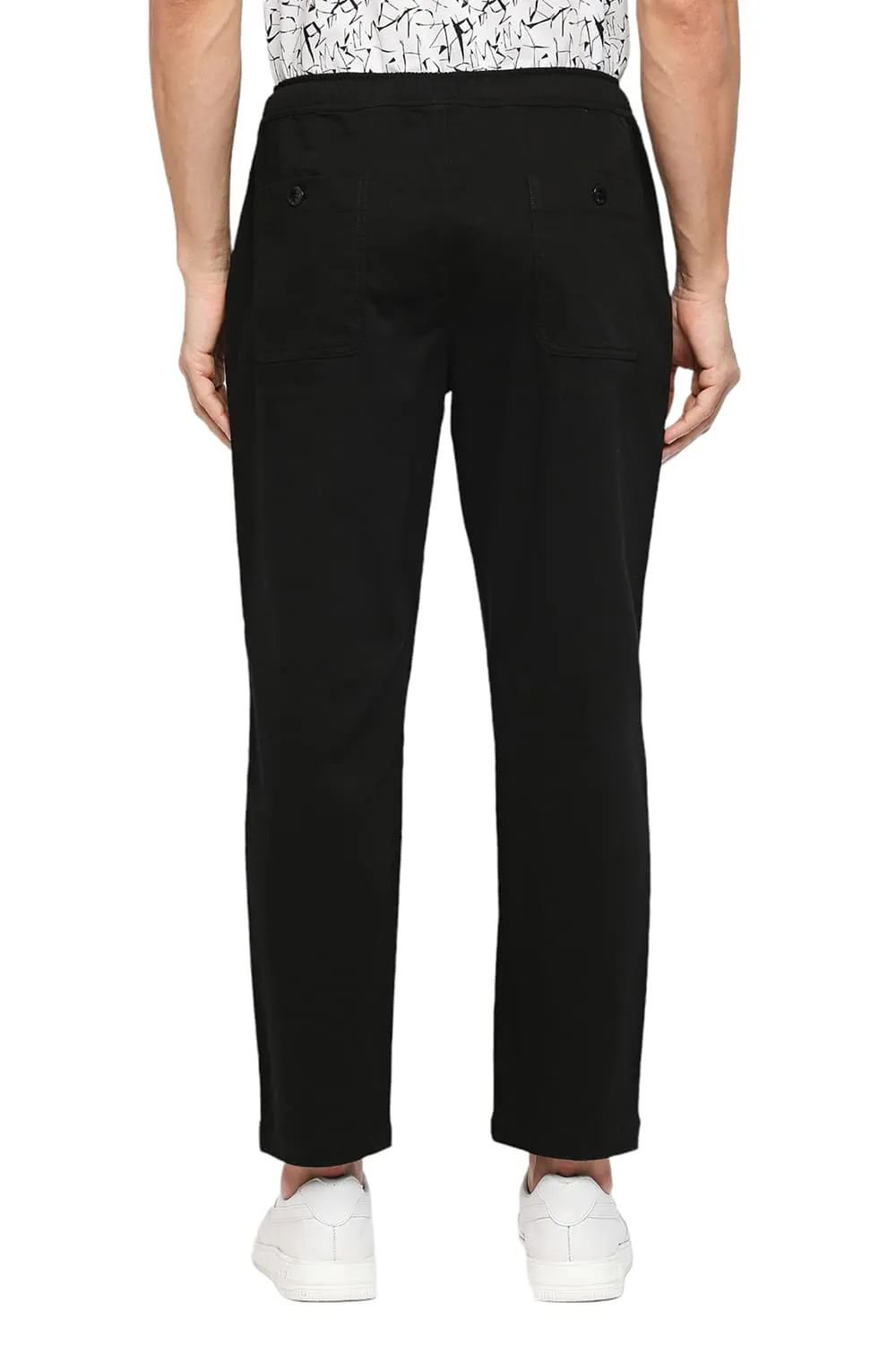 Relaxed Fit Cotton Stretch Dobby Trousers