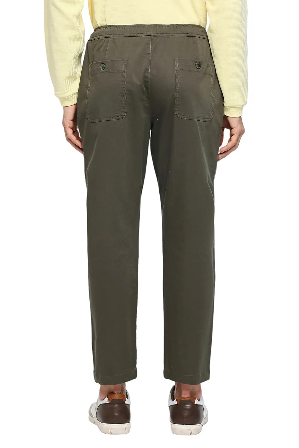 Relaxed Fit Cotton Stretch Dobby Trousers