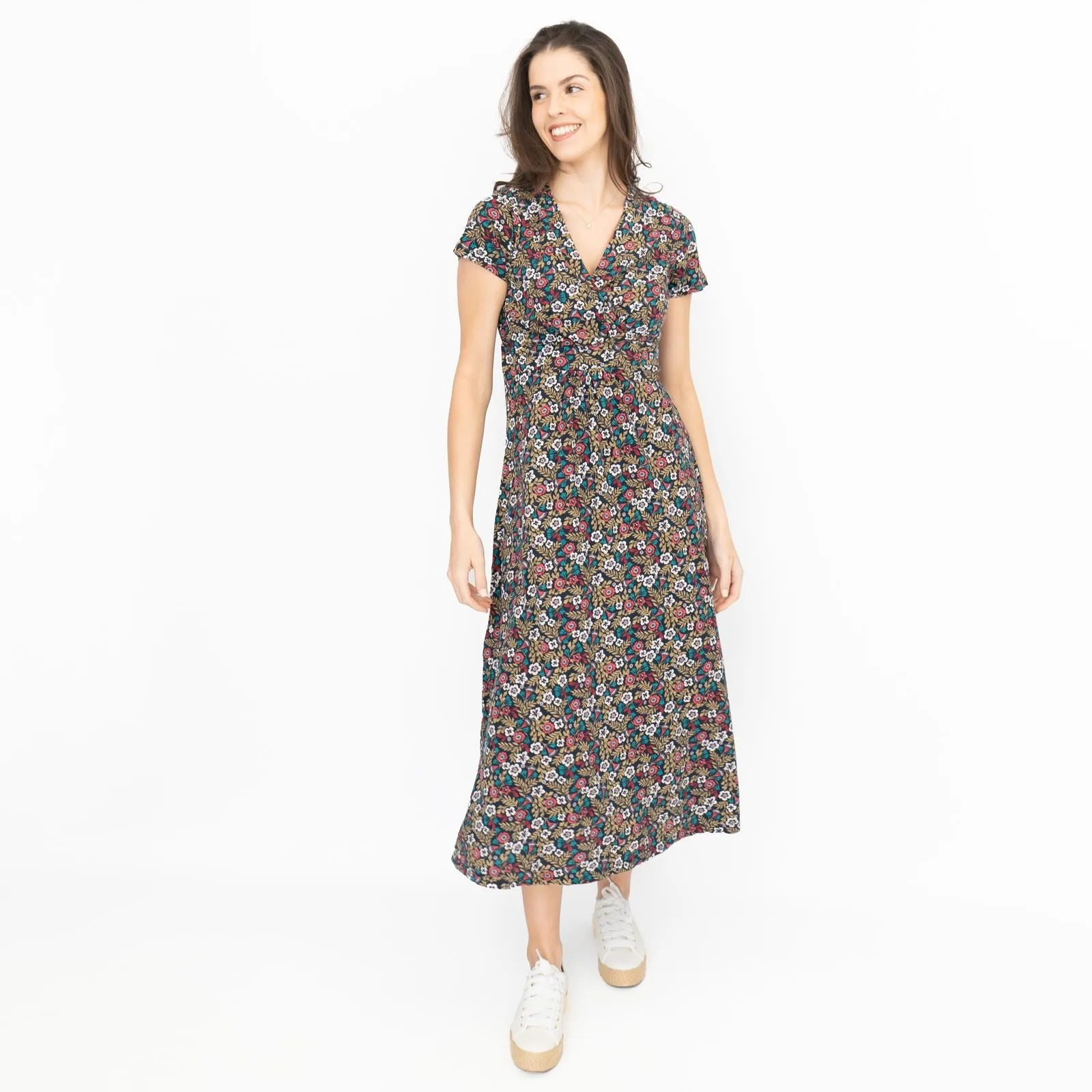 Seasalt Chapelle Midi Dress Carved Floral Maritime