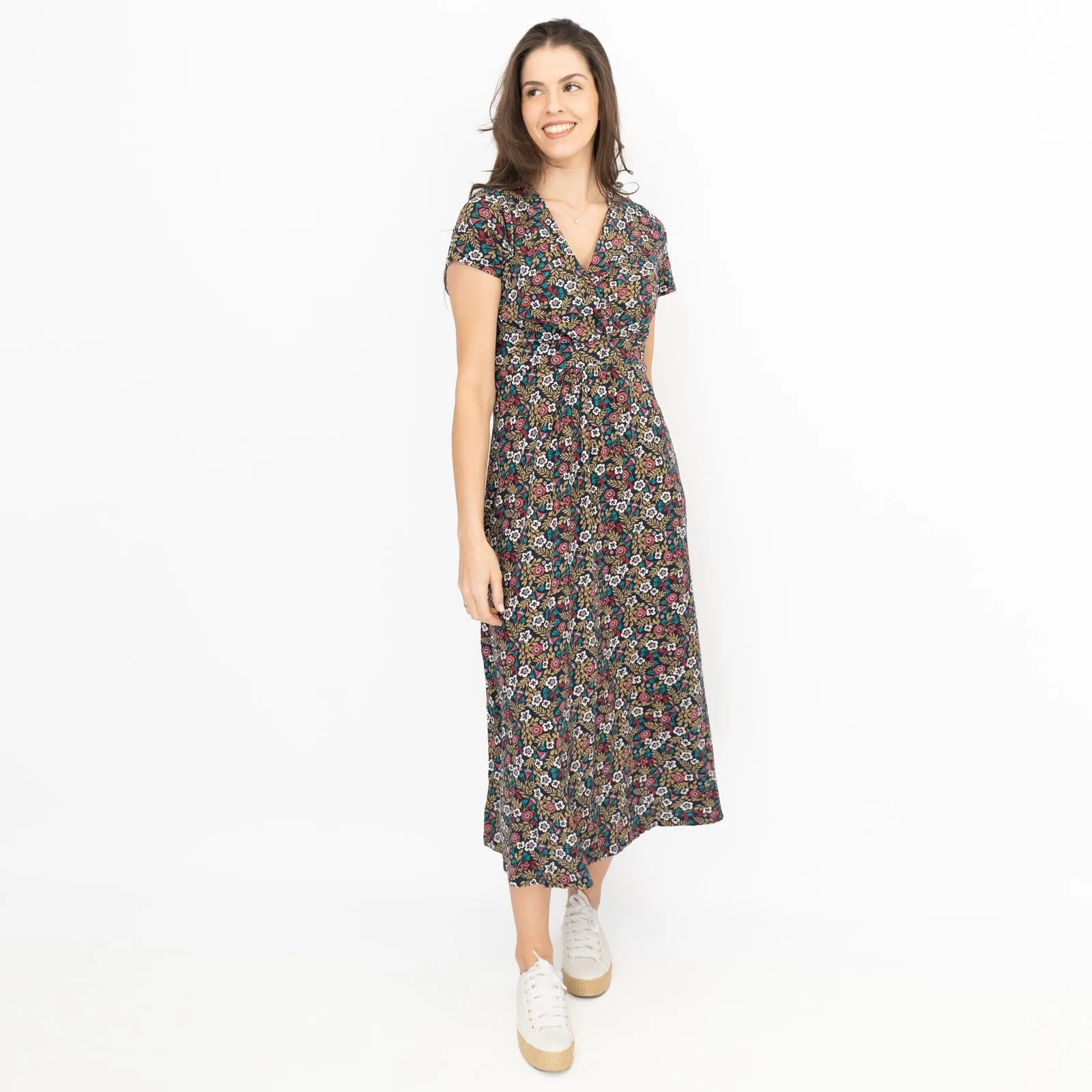 Seasalt Chapelle Midi Dress Carved Floral Maritime