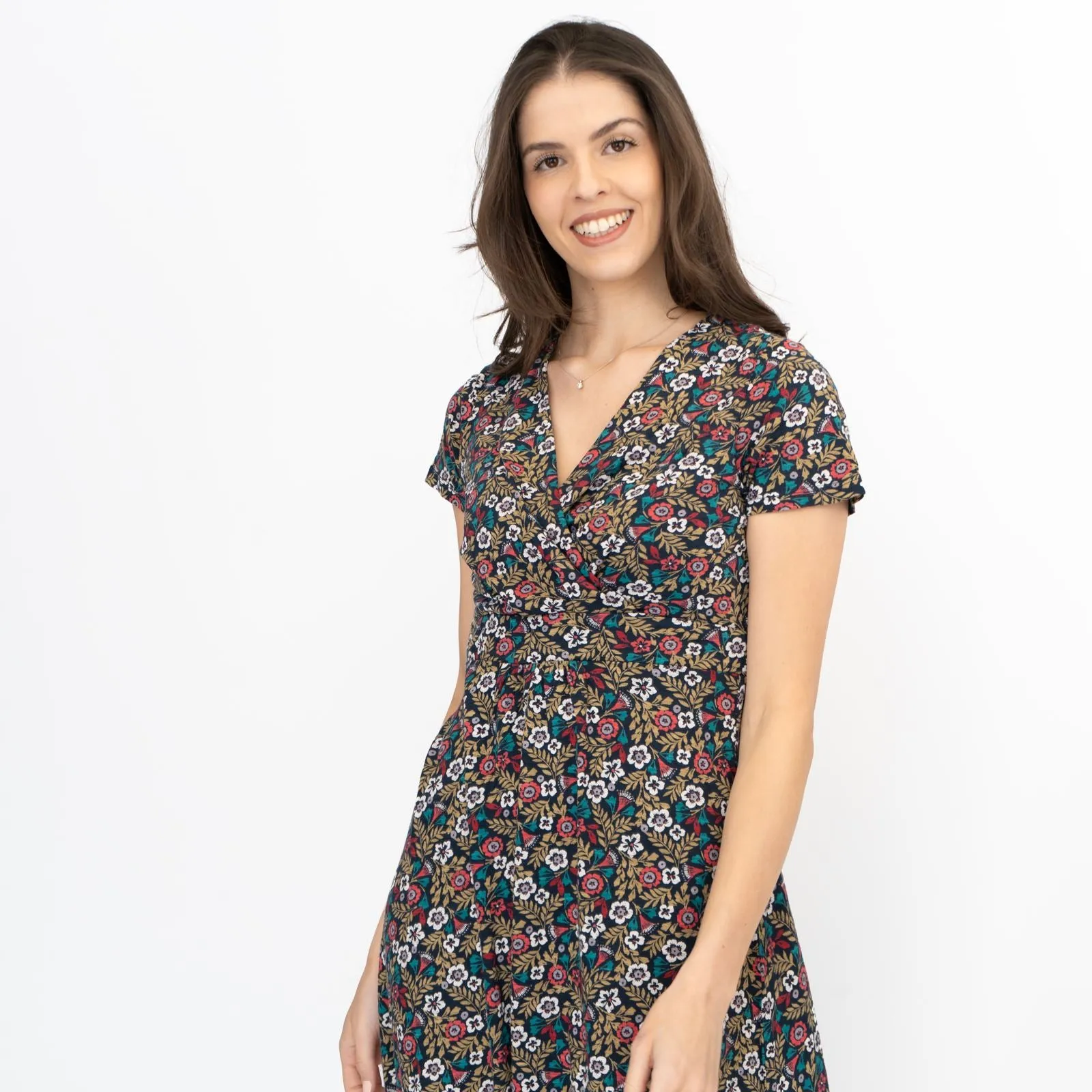 Seasalt Chapelle Midi Dress Carved Floral Maritime