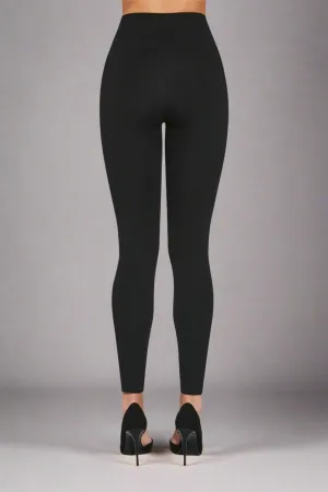 Shaping and Push-Up Viscose Leggings with Zipper Detail