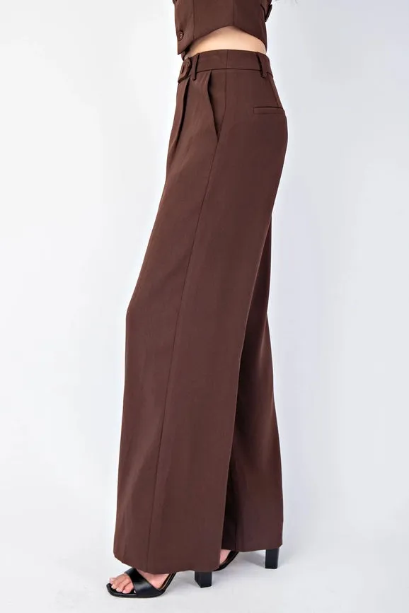 Stretch Woven Relaxed Straight Trousers