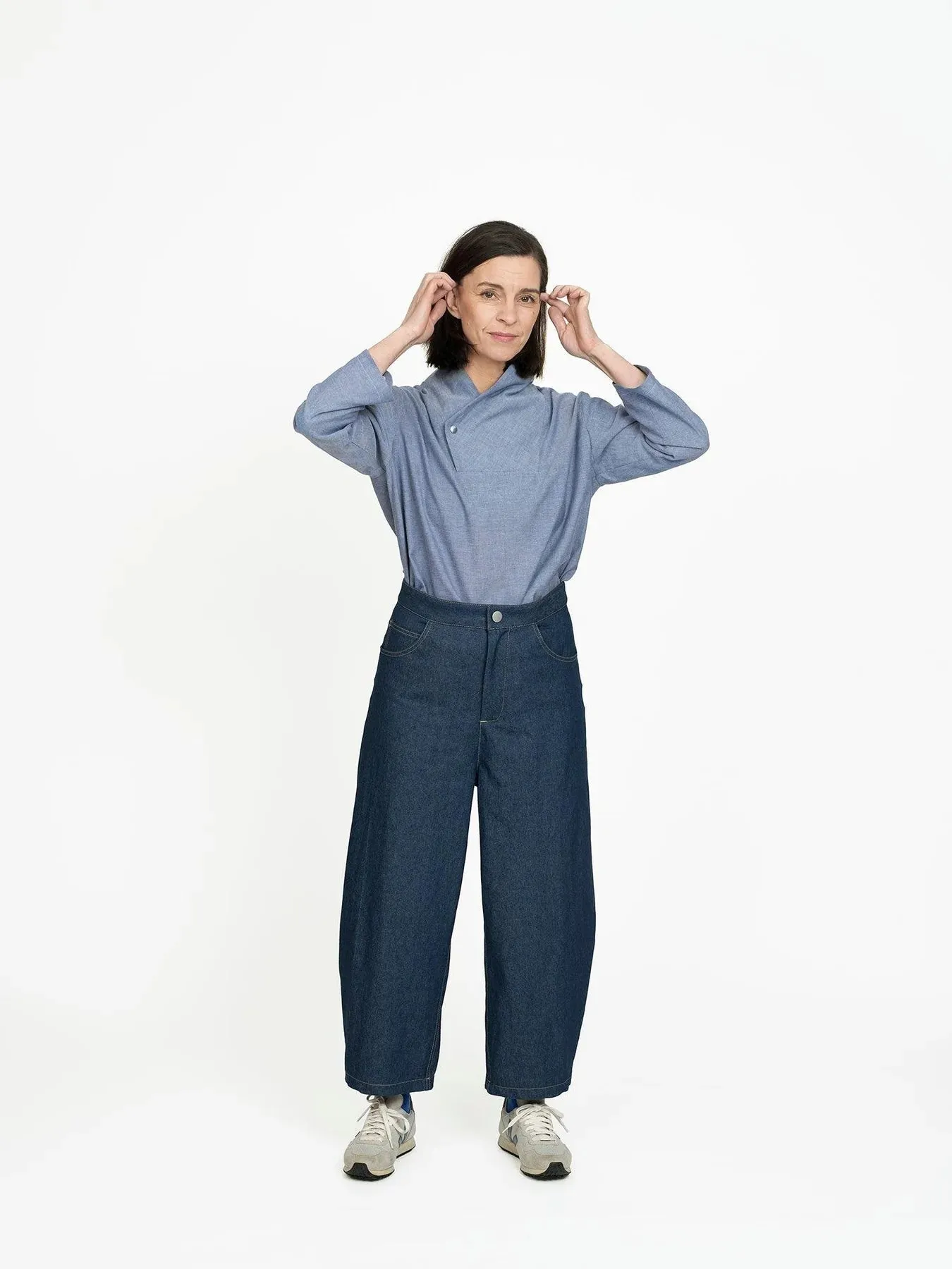 THE ASSEMBLY LINE • Barrel Leg Trousers Sewing Pattern (XS - L)