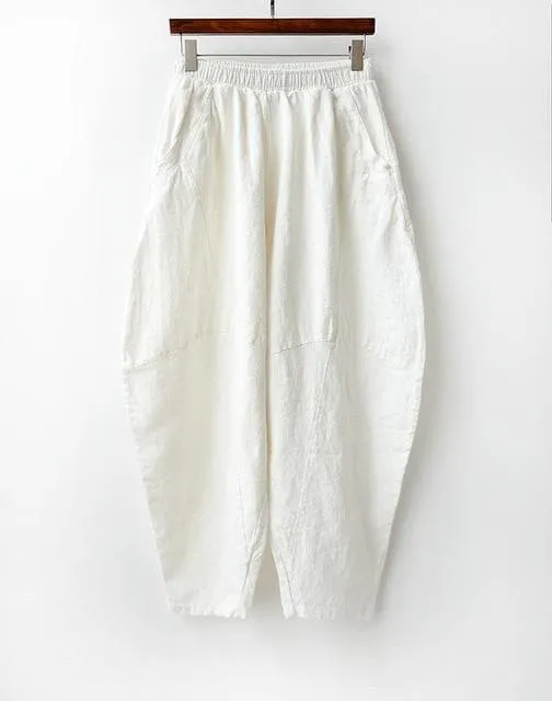 Wide Leg Linen Harem Pants | Zen