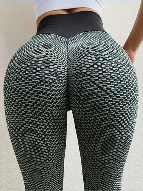 Wjczt Women Fitness Tight Leggings Seamless High Waist Push Up mesh Legging Breathable Sport Women Fitness Sexy Gym Yoga Pants